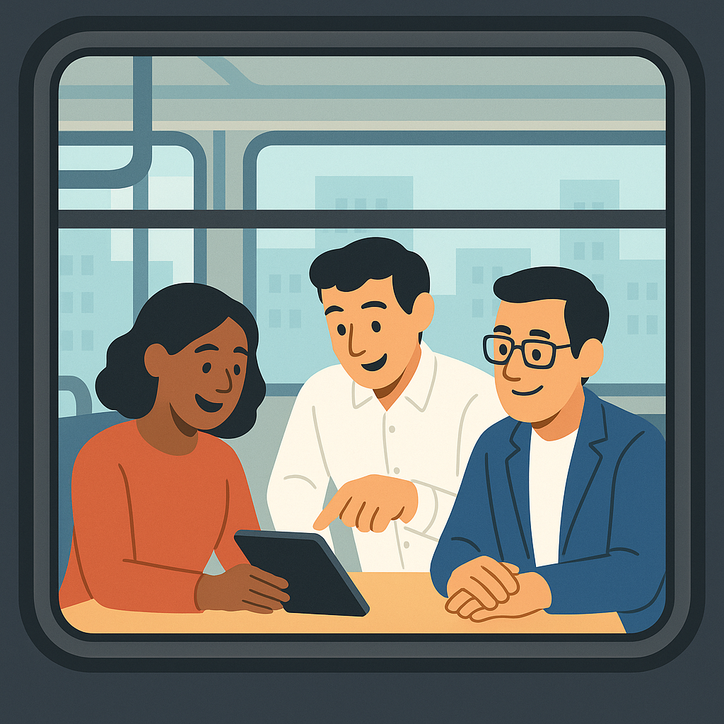 A vignette of people collaborating