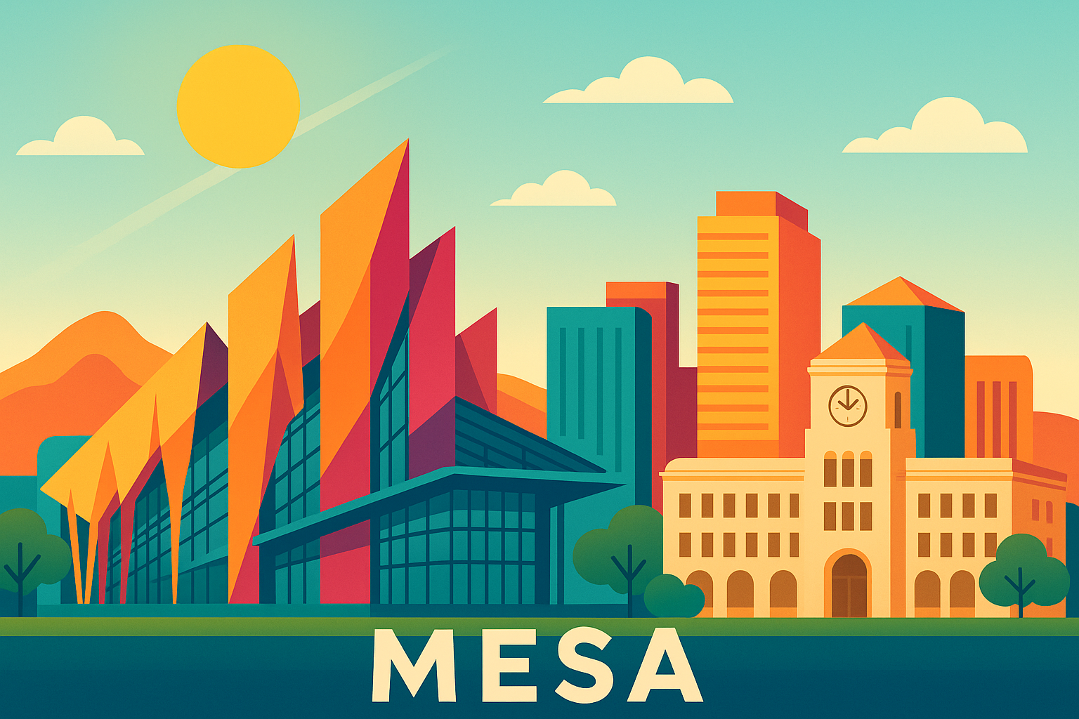 Mesa city skyline