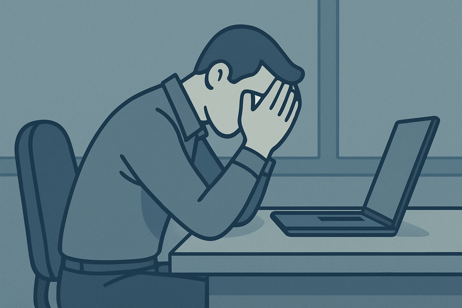 A stressed character