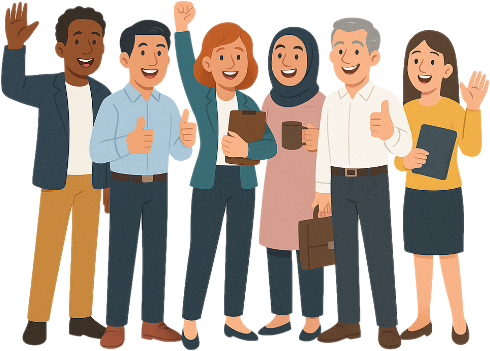 An energized and enthusiastic team